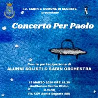 Concerto per Paolo 13 marzo 2026 Concerto per Paolo 13 marzo 2026
