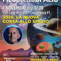 Mese dello Spazio 7 novembre 2026 Mese dello Spazio 7 novembre 2026