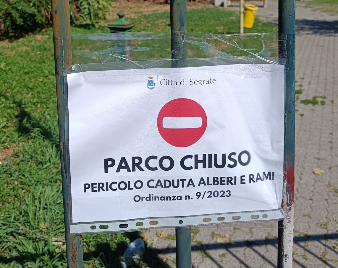 Parchi chiusi a Novegro dopo il violento temporale del 25 luglio